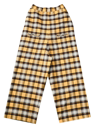 Beige Tartan Trousers