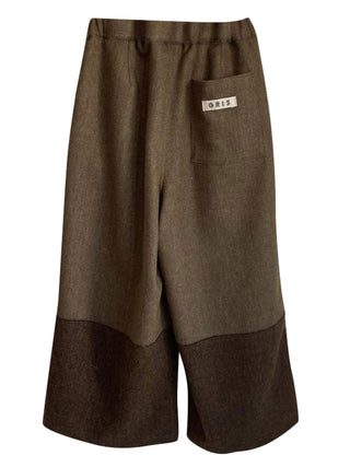 Khaki Two Tack Wide Pants