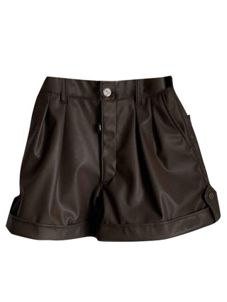 Fake Leather Shorts