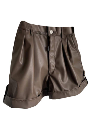 Fake Leather Shorts