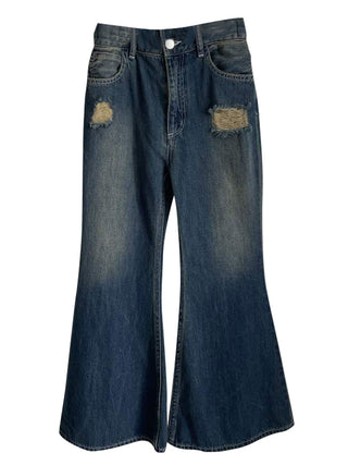 Blue Flare Denim Pants