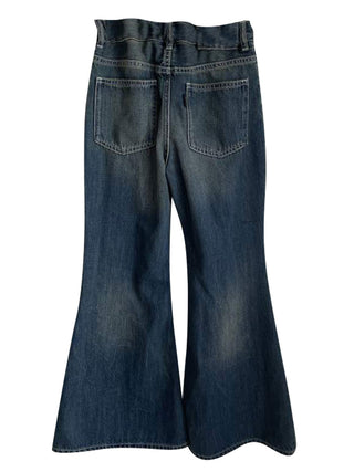 Blue Flare Denim Pants