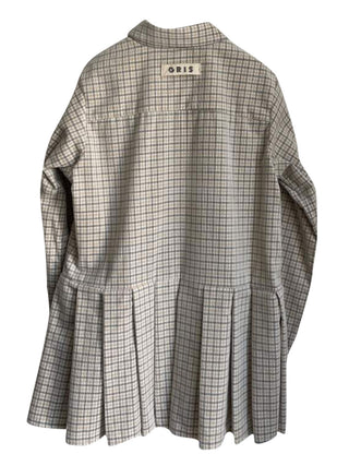 Beige Hem Pleater Shirt