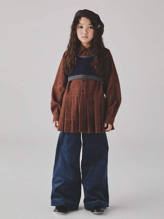 Brown Hem Pleater Shirt