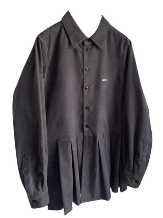 Charcoal Hem Pleater Shirt