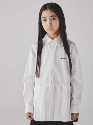 White Hem Pleater Shirt