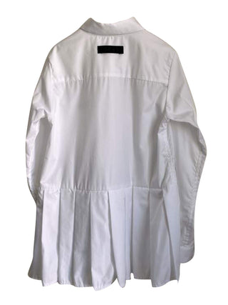 White Hem Pleater Shirt