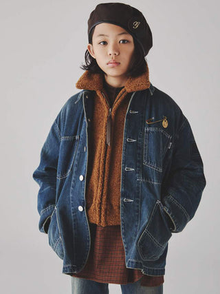 Brown Band Collar Pullover Shirt