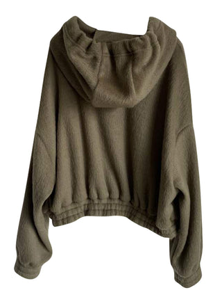 Khaki Shaggy Wide Zip Fody