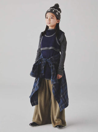 Khaki Shaggy Twotack Wide Pants