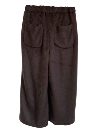 Brown Shaggy Twotack Wide Pants