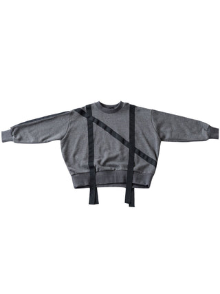 Charcoal Crossline Top