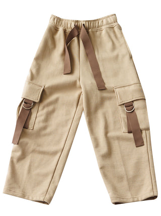 Beige Utility Pocket Pants