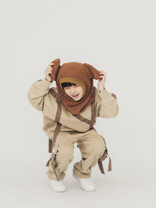 Beige Utility Pocket Pants