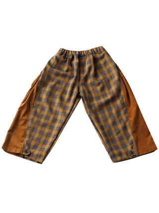 Brown Plaid Patch Pants