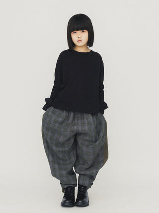 Charcoal Plaid Patch Pants