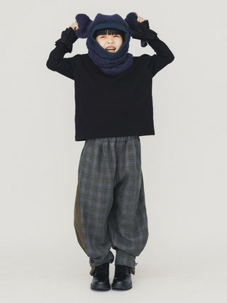 Charcoal Plaid Patch Pants