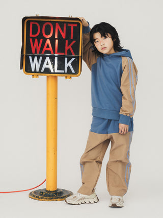 Blue Tan Panel Pants