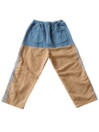 Blue Tan Panel Pants