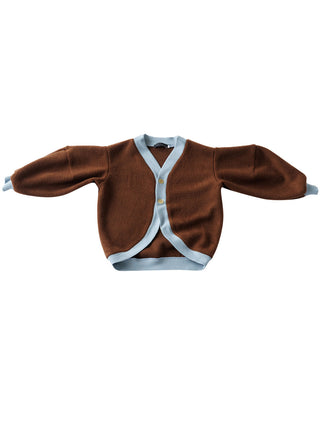 Brown Trim Cardigan
