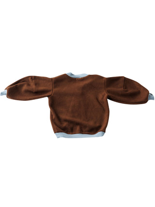 Brown Trim Cardigan