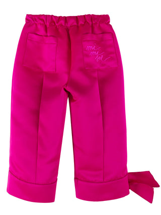Fuchsia Branded Duchesse Trousers
