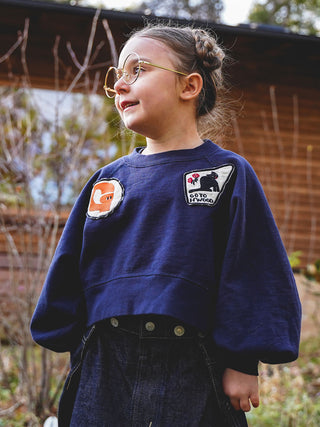 PREORDER: Navy Pile Wide Sweatshirt