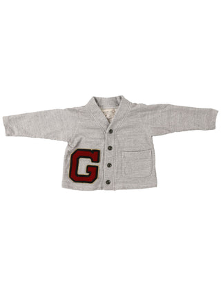 PREORDER: Grey Pile Letter Cardigan