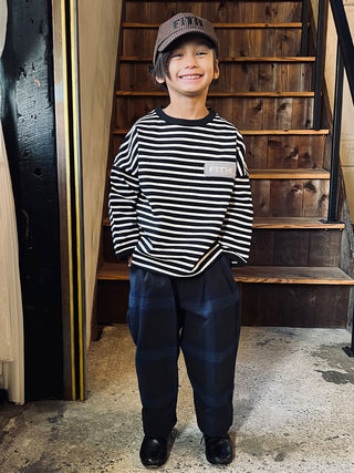 PREORDER: Striped Patch L/S T-shirt