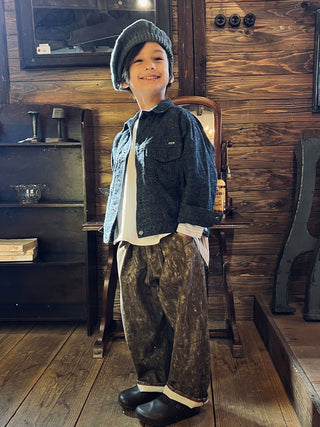 PREORDER: Brown Random Print Long Pants