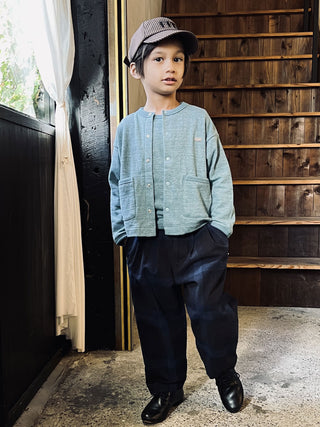 PREORDER: Navy Nep Plaid Pants