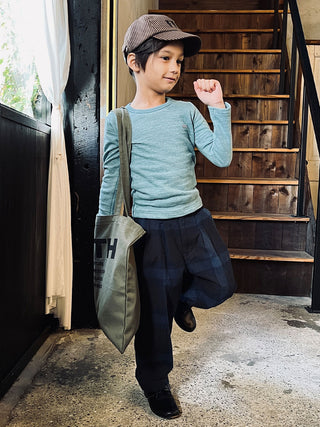 PREORDER: Navy Nep Plaid Pants