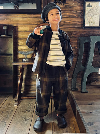 PREORDER: Brown Nep Plaid Pants