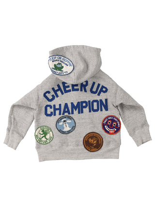 PREORDER: Grey Pile Patch Hoodie Jacket