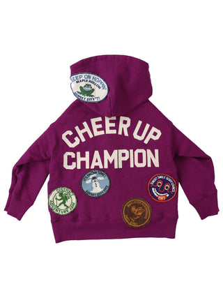 PREORDER: Purple Pile Patch Hoodie Jacket