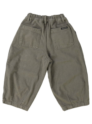 PREORDER: Light Khaki Wool-back Twill Colorful Ballooned Pants