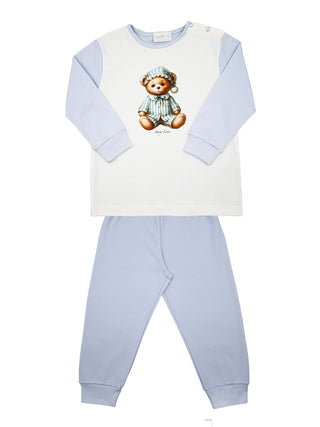 Vintage Bear Blue Pajama Set