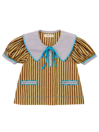 PREORDER: Cola Painterly Stripe Antonia Top