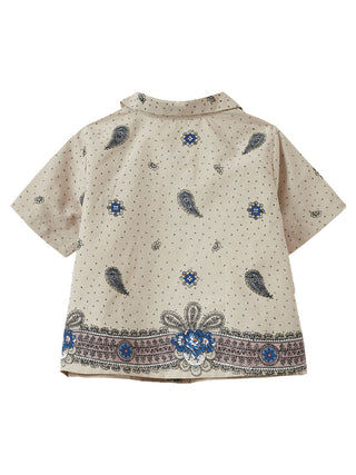PREORDER: Bamboo Mauve Paisley Baby Shirt