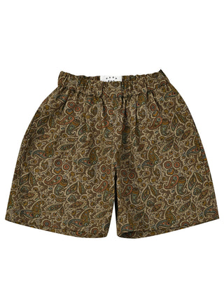 Liam Beige Paisley Shorts