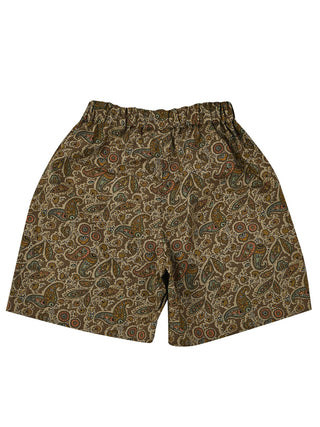 Liam Beige Paisley Shorts