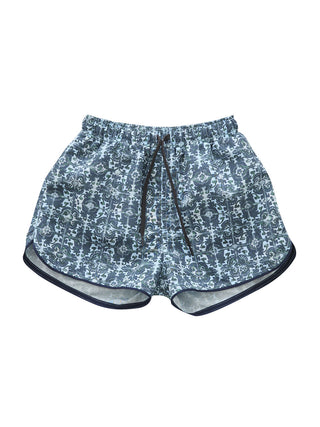 Old Tile Blue Grey Surf Shorts