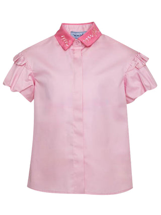 Puff Sleeve Pink Blouse