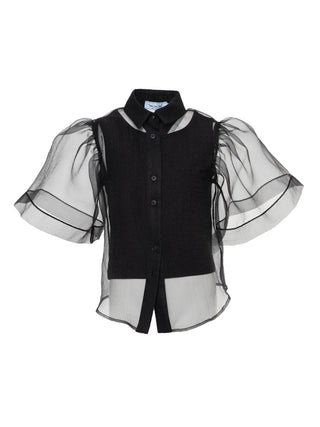 Organza Sleeve Blouse