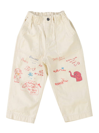PREORDER: Military Backsatin Scribble Pants