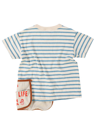 PREORDER: White Striped Apron Tee