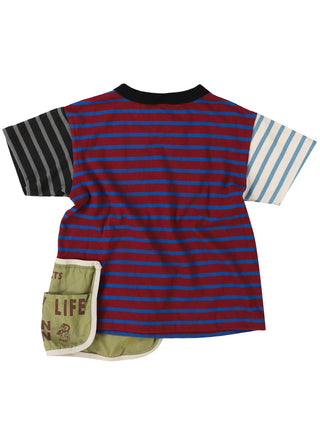PREORDER: Purple Striped Apron Tee
