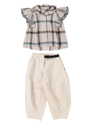 Grey Plaid Blouse