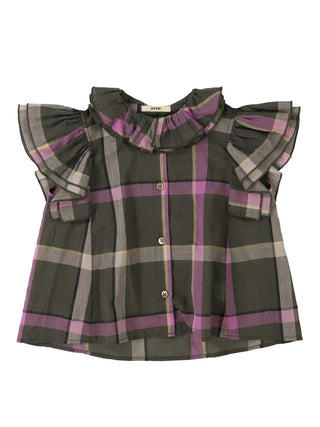 PREORDER: Khaki Ruffled Blouse