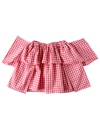PREORDER: Rose Gingham Puff Skirt
